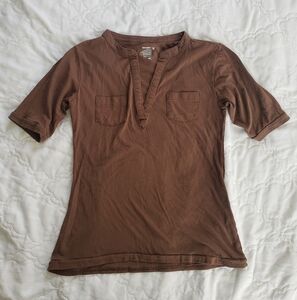 Old Navy Cotton Short Sleeve Tee, Size Medium, Breast Pockets